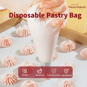 Custom Baking Tools Extra Thick PE Disposable Tipless Pastry Piping Icing Bags For Cake Decorating