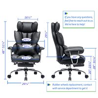 Fauteuil de bureau exécutif moderne de luxe en cuir pivotant avec cadre en acier inoxydable, hauteur réglable, vérin à gaz à 2 étages