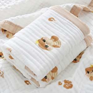Manufacturer Custom Super Soft 100% Cotton Warm Newborns Baby Kids Muslin Swaddle <b>Wrap</b> <b>Blankets</b> - Product Image 6