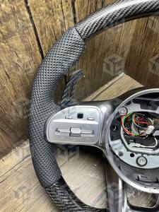 Volant sport en fibre de carbone à LED, compatible avec les anciens modèles Mercedes-Benz W205 W206 E320 E260 E400 E200 E300 <span class=keywords><strong>E350</strong></span> E43 E63 E53 E500, pour mise à niveau. - Product Image 4