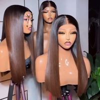 Perruques vietnamiennes lisses comme des baguettes, 100% cheveux humains, fournisseurs SDD, super double trame, cheveux bruts, prêtes à porter, pré-coupées, perruques en dentelle sans colle HD