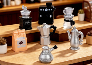 Figuras de Resina 3D de Cafetera, Máquina Realista para Amantes del Café, Miniatura para Casa de Muñecas, Accesorio para Cafetería, Juguete de Imitación de Espresso y <span class=keywords><strong>Moka</strong></span> - Product Image 6