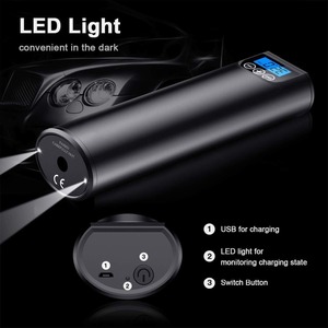 Pompe à Air électrique Rechargeable sans fil pour roues de voiture, système de gonflage numérique de pneus ainsi que les ballons, pour le vélo - Product Image 5