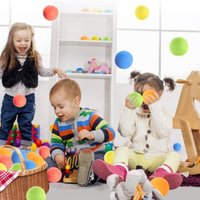 Jouets moelleux de 6 cm et 6,3 cm, jouets réalistes et mignons, jouet popper, canon à balles, balles de combat, balles en mousse pour terrain de jeu