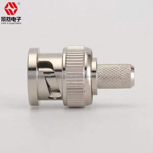 Chất lượng cao Nickel liên hệ với RG59 cáp <span class=keywords><strong>BNC</strong></span> nối 75 Ohm 75-4 nam thẳng 3V-2V CCTV SDI video giám sát - Product Image 2