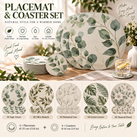 Sets de table ronds en cuir de style zen asiatique de haute qualité, résistants à la chaleur et antidérapants, diamètre 35 cm, pour la décoration de la salle à manger à la maison