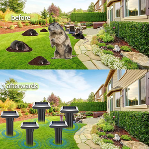 Siêu âm động vật âm thanh không thấm thiết bị năng lượng mặt trời Powered nocturnal nốt ruồi Repeller rắn hiệu quả an ninh ánh sáng Loại sản phẩm - Product Image 2