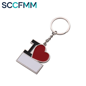 Portachiavi Creativo a Forma di Cuore in Lega e Pelle PU per Sublimazione, Ideale per Regali di Halloween e Feste - Product Image 3