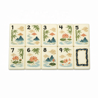Jeu de tuiles de mahjong américain classique personnalisé 166 pièces, 1,9 pouce, utilisation universelle, accessoires de jeu, grande taille, acrylique, imperméable