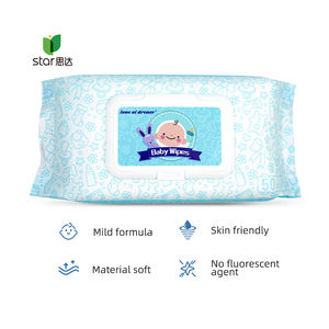 OEM чистые салфетки нетканый материал, индивидуальные этикетки, натуральные органические 100 шт в пакете, детские влажные салфетки - Product Image 5