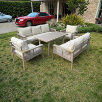 Ensemble de canapés et chaises sectionnels en aluminium pour jardin, ferme, parc, meubles confortables et imperméables.