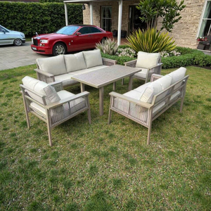 Nhôm Ngoài Trời Patio Cắt Ăn Sofa Ghế Đặt Cho Sân Sau Vườn Trang Trại Công Viên Không Thấm Nước Thoải Mái Đồ Nội Thất - Product Image 6
