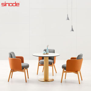 Chaise d'appoint en cuir élégant Design minimaliste rembourré-Sièges commerciaux pour salons VIP, atriums d'hôtels et restaurants gastronomiques - Product Image 1