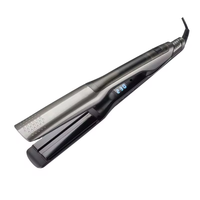 Lisseur professionnel en céramique tourmaline à vapeur et huile, fer à lisser électrique LED en aluminium pour usage domestique