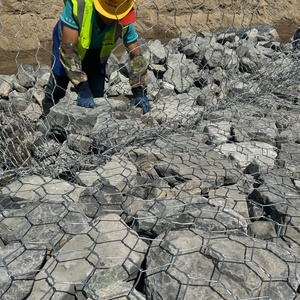 Cage en gabion en fil de fer galvanisé à faible teneur en carbone avec mailles hexagonales pour mur de rivière - Product Image 5