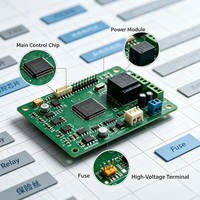 Carte PCBA de borne de recharge EV, module de contrôle de chargeur EV AC/DC avec IoT pour station de recharge de véhicules électriques