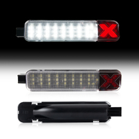 Lumière de courtoisie de porte LED Canbus pour Chevrolet CK Silverado Tahoe pour GMC Sierra Yukon X Style, lampe blanche rouge, 2 pièces