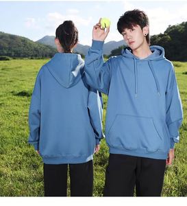 Sweat à capuche thermique en molleton pour homme, coupe ample, style streetwear, avec poche kangourou et logo imprimé - Product Image 2