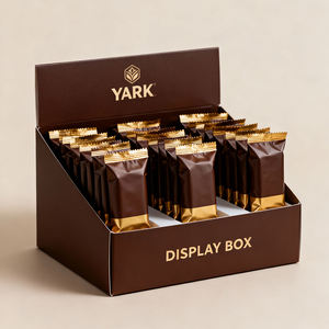 UV Coated Biodegradable Full Color Embossing Paper Display <b>Box</b>-Glossy Lamination for <b>Chocolate</b> Protein Bars Gummies Retail - Product Image 1