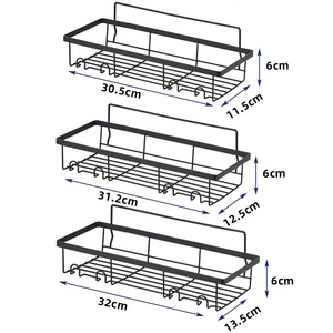 Bathroom Storage Rack Wall Mounted No Drill Toilet Shower Organizer Rectangle 4-7.9in Depth - Product Image 5