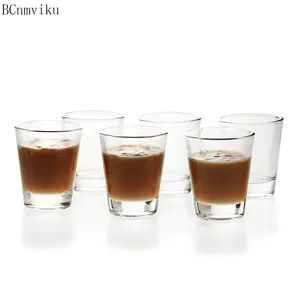 BCnmviku verres à liqueur vierges à Base lourde pour whisky Tequila Logo personnalisé pour cadeau de noël de fête de bar