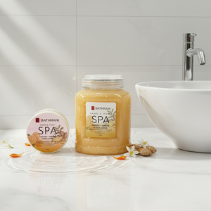 Gommage corporel au collagène et à l'huile d'argan, parfum naturel <span class=keywords><strong>orange</strong></span> gingembre, blanchissant et exfoliant, pour tous types de peau, OEM ODM - Product Image 5