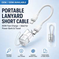 Câble de charge rapide portable 6A USB-C court pour banques d'alimentation et smartphones – Vente en gros
