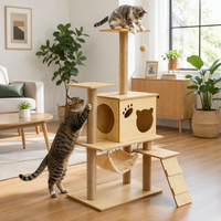 Arbre à chat en MDF avec hamac confortable pour chats d'intérieur