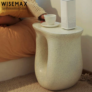 WISEMAX FURNITURE mobili da soggiorno nordici tavolino da salotto ovale piccolo tavolino da caffè in <span class=keywords><strong>resina</strong></span> con struttura in fibra di vetro <span class=keywords><strong>bianco</strong></span> per la casa - Product Image 3