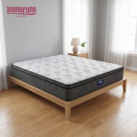 Matelas hybride personnalisé LOONGFUNG – Tissu respirant de qualité supérieure, ressorts ensachés, latex naturel, enroulable pour hôtels et maisons