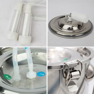 Machine à traire électrique 10L en acier inoxydable, pompe à vide automatique pour vaches et chèvres, machines à traire le bétail à vendre - Product Image 3