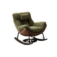 Fauteuil à bascule Wowo, nouveau fauteuil de relaxation, chaise à bascule pour balcon, fauteuil à bascule individuel convertible en lit ou inclinable, fauteuil à bascule de repos pour salon