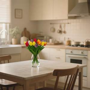 Tulipanes Artificiales Color Morandi, Flores de Tulipán de PU con Tacto Real, 45 cm, Decoración Floral Otoñal para el Día de la Madre, Pascua, Navidad - Product Image 2