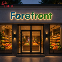 Letras de Canal con Retroiluminación LED Personalizadas, Letrero con Logotipo para Exteriores Resistente al Agua IP65, Letreros Comerciales con Iluminación 3D para Fachadas