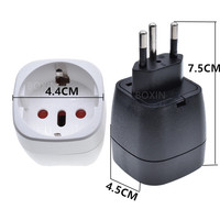 Adaptateur de voyage UE vers prise 3 broches 10A 250V en ABS et cuivre