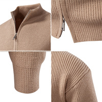 Pull cardigan confortable pour homme, double fermeture éclair, taille plus, tricoté, saison hivernale