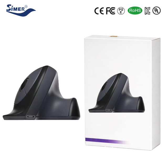 New Ergonomic Vertical Mouse USB/Type-C Dual-mode Wireless Office Hand-held Upright Rechargeable Silent Non-Backlit Keyboard