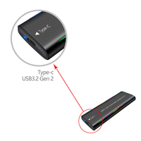 ICOOLAX Pabrik Harga Murah SSD Portabel M.2 NGFF NVME Protokol Ganda Performa Tinggi hingga 2TB Enclosure Hard Drive Eksternal