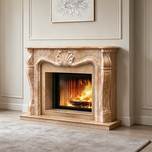 Caminetto in Marmo Intagliato Ornato |   Stile Classico Francese per Salotti di Palazzi e Ville - Product Image 4