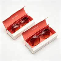 Étui à lunettes en PU personnalisé avec logo, fait main, portable, résistant à la pression, pour lunettes de soleil et de vue, vente chaude