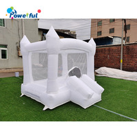 Nouveau château gonflable gonflable de mariage pour bébé, commercial, maison de rebond blanche avec toboggan