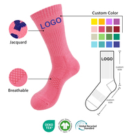 Chaussettes de sport sur mesure antidérapantes pour hommes, crew à la cheville, chaussettes antidérapantes pour le football avec logo