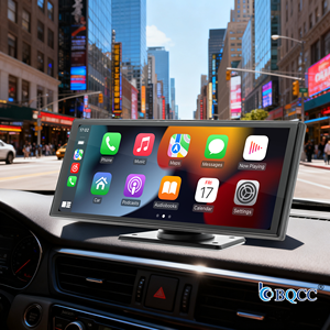 วิทยุติดรถยนต์แบบพกพา BQCC ขนาด 11.26 นิ้ว พร้อมหน้าจอ IPS ระบบช่วยถอยหลังสำหรับหน้าจอสัมผัสแบบพอร์ต - รองรับ Wireless <span class=keywords><strong>CarPlay</strong></span>/Android Auto/FM/Airplay/BT - Product Image 1