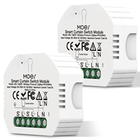 Module d'interrupteur intelligent ZigBee pour rideaux électriques motorisés, moteur de volet roulant, application Smart Life/Tuya, télécommande RF433