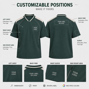 Chemise de golf rétro à rayures personnalisées de luxe, col en V, résistante à l'eau, sublimation, décontractée, légère, t-shirt de sport, polo de golf - Product Image 5