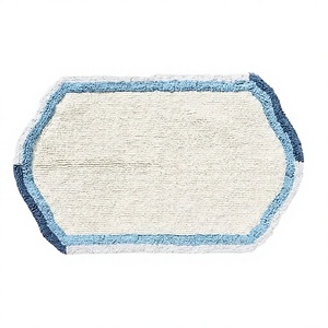 Tapis de bain de luxe de qualité supérieure, en coton pur, à poils longs, écologiques, à motifs floraux, style américain, durables - Product Image 1