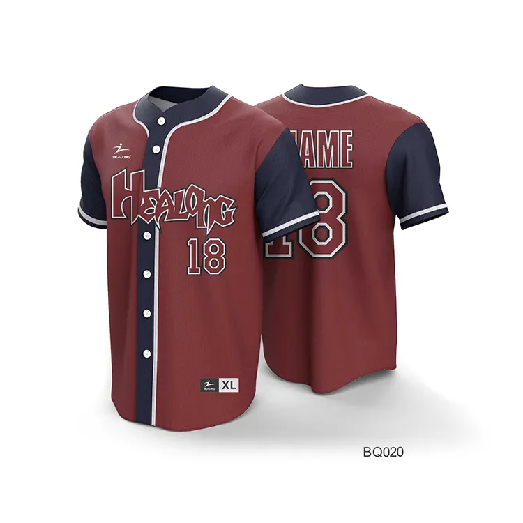 Gieterij Groothandel Custom Sublimatie Baseball Jersey Blank Plain Gratis Ontwerp Honkbal Uniform