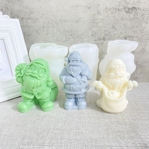 Tendance père noël Silicone moule pour bricolage noël pierre bougie à la main aromathérapie diffuseur compagnon cadeau pour gâteau outils - Product Image 6
