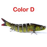 Leurre de pêche multi-articulé S-Swim personnalisé 8 segments 135 mm 19 g pour la pêche au bar en eau douce et en eau salée