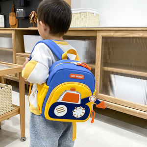3-5 Years Old Boys Mini Excavator <b>Backpack</b> Wholesale Custom Leisure <b>Children</b> Kindergarten <b>Backpack</b> - Product Image 3